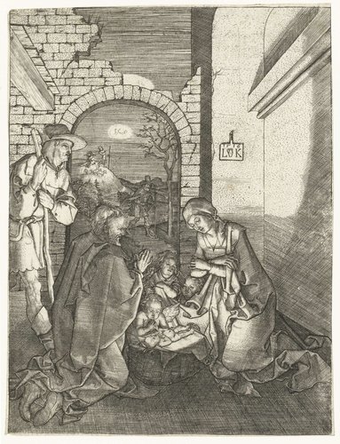 Geboorte van Christus en aankondiging aan herders