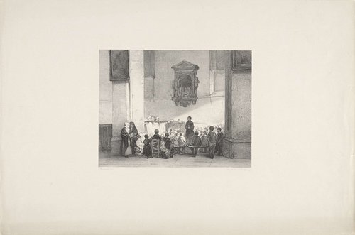 Kinderen krijgen catechese in de kerk