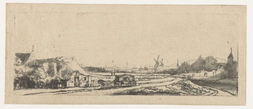Landschap met een koets