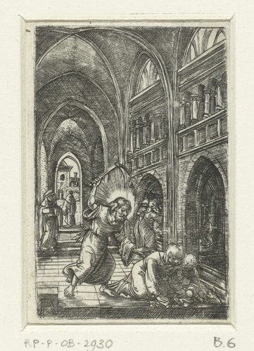 Verdrijving van de geldwisselaars uit de tempel by Albrecht Altdorfer