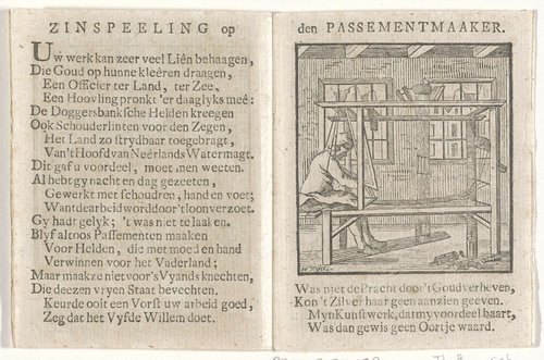Zinspeeling op den passementmaaker