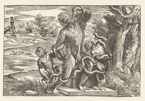 Karikatuur op de Laocoöngroep