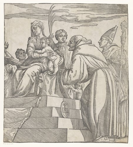 Doge Francesco Donato knielt voor Maria en Christus (rechterhelft)