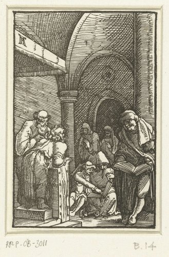 De val en verlossing van de mensheid by Albrecht Altdorfer
