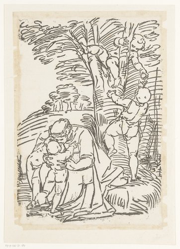 Maria met het Christuskind en spelende kinderen