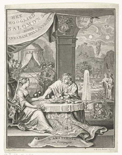 Titelpagina voor: Abraham Hellenbroek, Het Hooglied Salomons, Amsterdam: 1737.