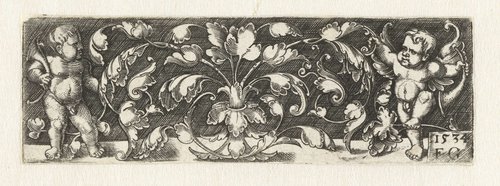 Ornament met twee putti
