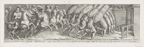 Soldaten in de aanval by Pietro Sante Bartoli