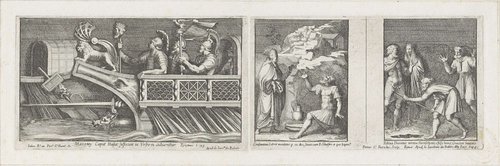 Constantinus Lebra mundatus p un dies latuit cum B. Silvestro a quo baptiz (...) by Pietro Sante Bartoli