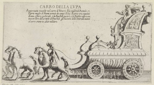 Triomfwagens voor een festival in Siena in 1632