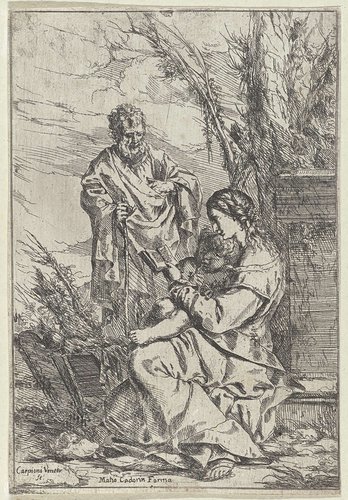 Heilige Familie met Maria lezend