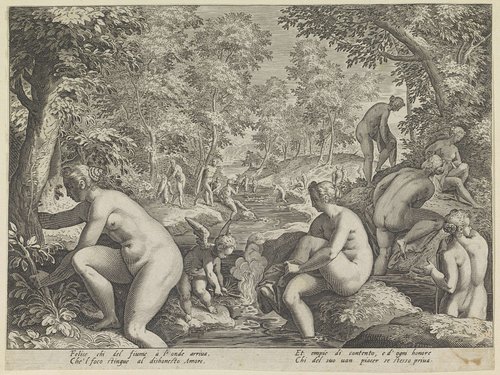 Badende vrouwen en mannen