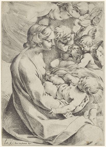 Maria met Kind en engelen