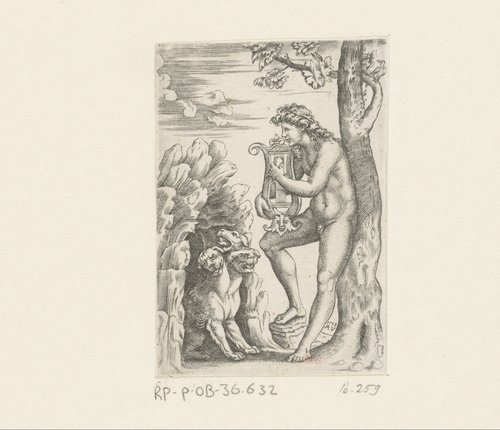Orpheus betovert Cerberus