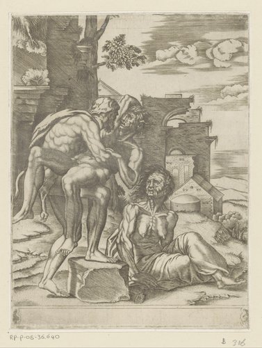 Hercules worstelt met Antaeus