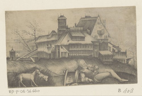Oude herder by Agostino Veneziano