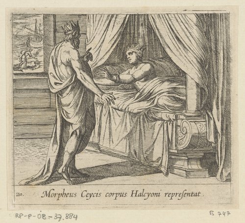 Morpheus Ceycis corpus Halcyoni representat by Antonio Tempesta