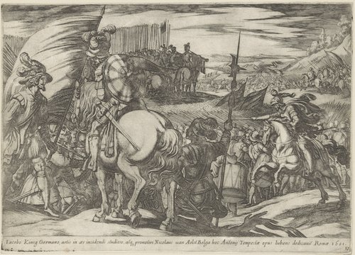 Een leger bereidt zich voor op de aanval by Antonio Tempesta