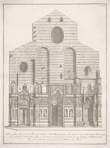 Façade van de Santa Maria del Fiore te Florence