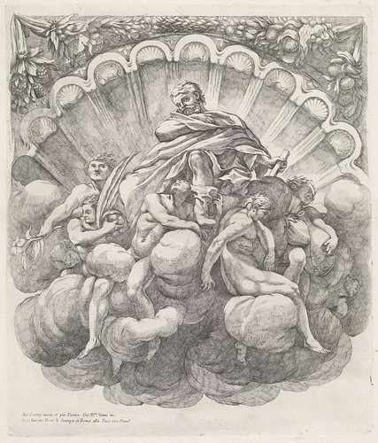 Koepeldecoraties door Correggio in de S. Giovanni Evangelista in Parma