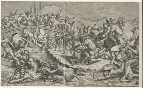 Slag bij de Milvische brug (linker delen)
