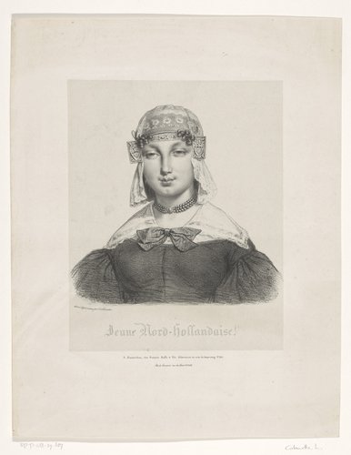 Portret van een jonge Noord-Hollandse vrouw