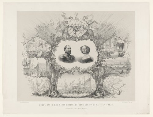 Hulde aan H.H.M.M. den Koning en Koningin op H.D. Zilver Feest