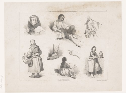 Acht studies van figuren en details