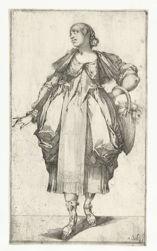 Tuinierster met een mand by Jacques Bellange