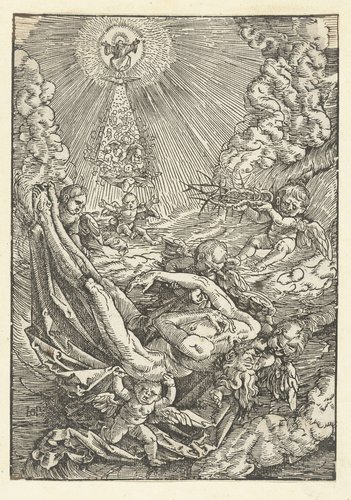 Lichaam van Christus door engelen naar hemel gedragen