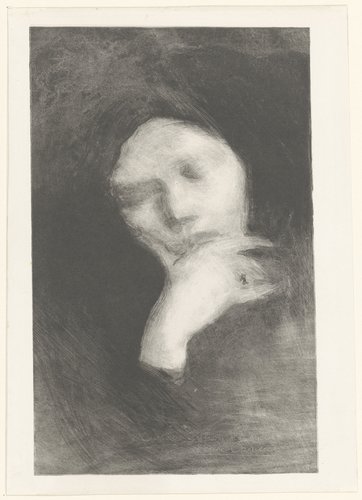 Gezicht van een mediterende vrouw