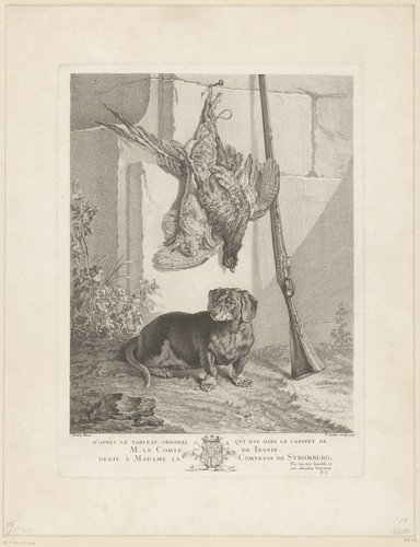 Jachttafereel met Pehr, een teckel