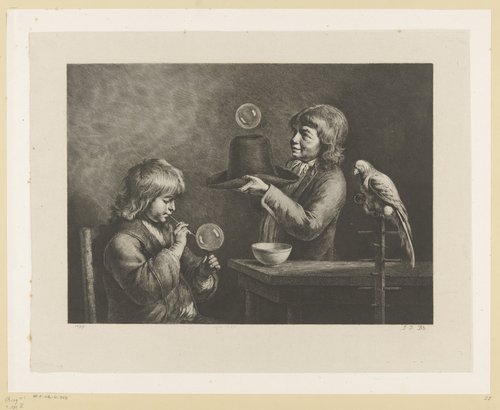Bellenblazende jongens by Jean Jacques de Boissieu