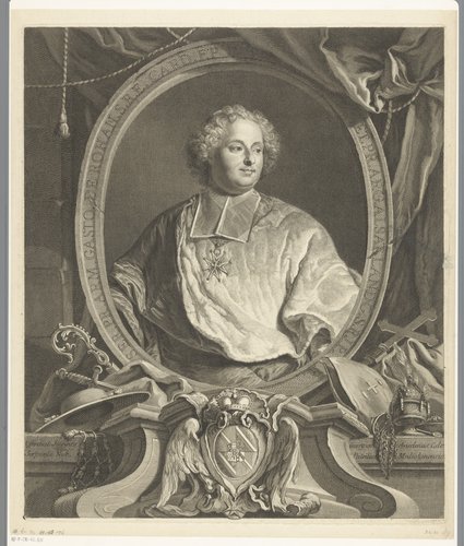 Portret van Kardinaal Armand Gaston Maximilien de Rohan