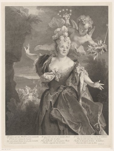Portret van Mademoiselle Duclos in de rol van Ariane