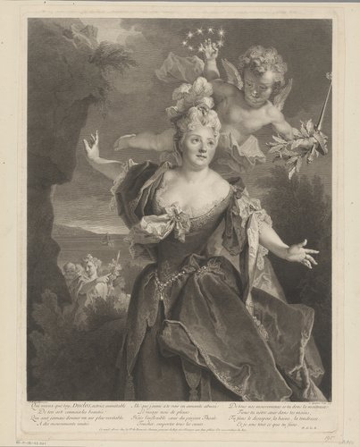Portret van Mademoiselle Duclos in de rol van Ariane