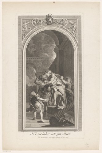 Aeneas en zijn familie vluchten uit Troje