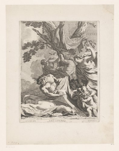 Bacchanaal met slapende bacchante