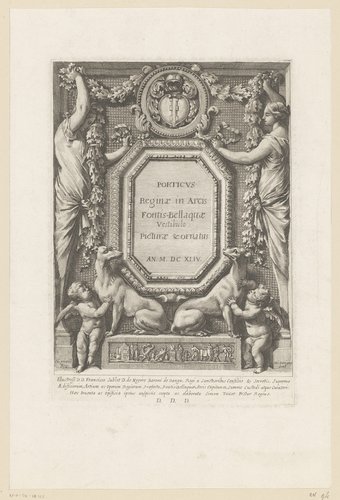 Serie van prenten naar de schilderijen van Fontainebleau