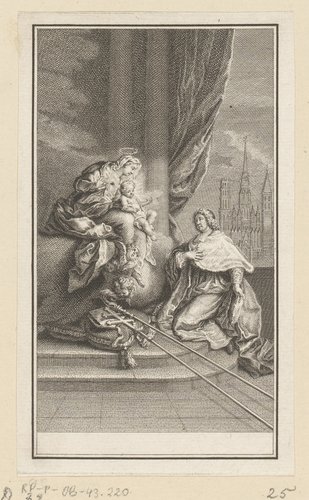 Louis de La Vergne de Tressan in aanbidding voor Maria en Christuskind