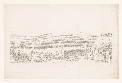 Landschap met slagveld