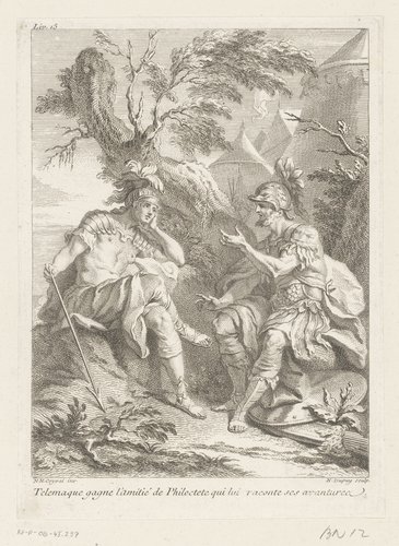 Telemaque gagne l'amitié de Philoctete qui lui raconte ses avontures.