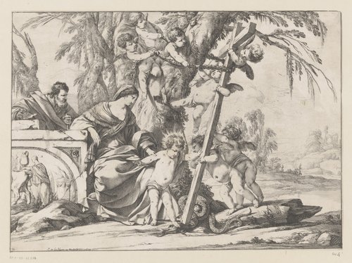 Heilige Familie met slang en putti