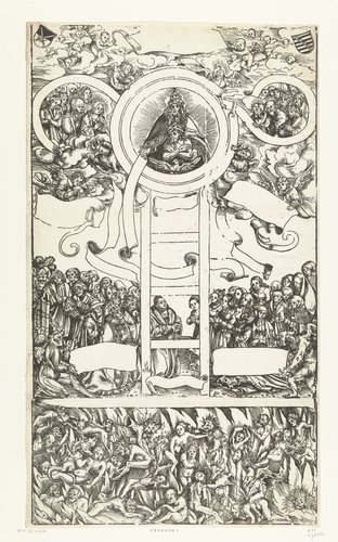 Reis van de ziel naar God en hel volgens Bonaventura by Lucas Cranach (I)