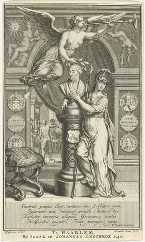 Minerva omhelst borstbeeld van Laurens Jansz. Coster