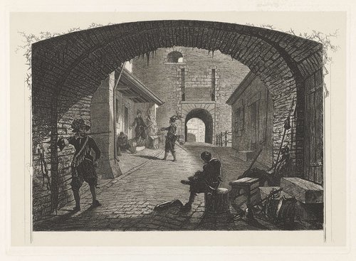 Binnenplaats by Martinus Antonius Kuytenbrouwer jr.