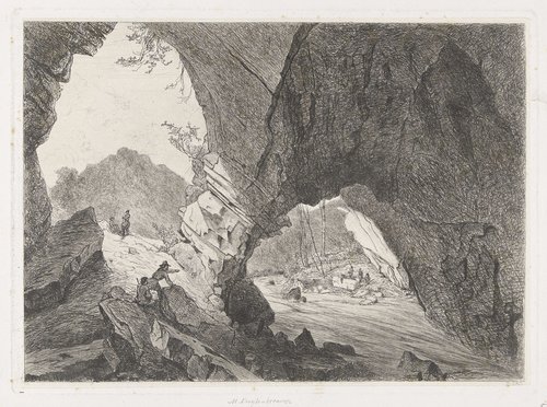 Uitgang van de grotten van Han