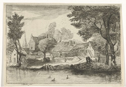 Dorpsgezicht aan het water