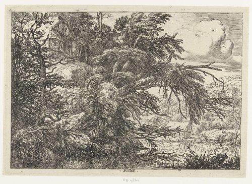 Boerderij op een heuvel
