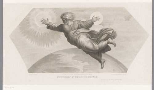 Fecit duo luminaria magna. gen. I. Fredericae Belgii reginae
